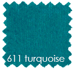 Scheurdoek op rol - 100% katoen, vlamwerend - 260cm x 50m - Turquoise-Turquoise color 611
