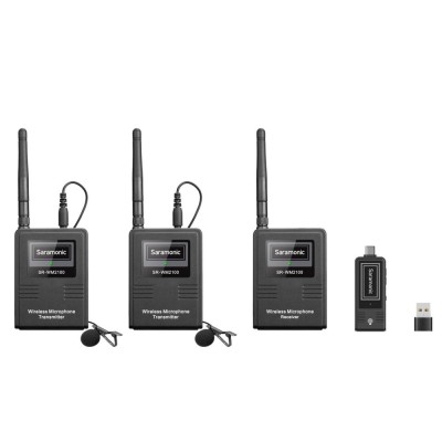 Saramonic - 2-Person 2.4GHz Wireless Lavalier System with both Camera-Mount & USB-C Receivers