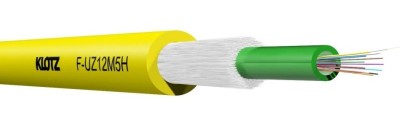 FO Universal Cable 12 x OM3 BI - LWL - U-DQ(ZN)BH, FRNC yellow - central loose t