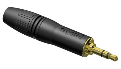 Cable connector - professional 3.5 mm jack male stereo - gold contacts Black shell