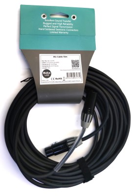 (20) DMX cable AES/EBU 2*0,22mm xlr male to xlr female (3p Seetronic) with heatshrink all black - 5 meter