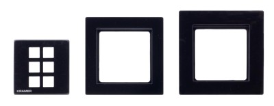 Black Frame and Faceplate Set EU/UK Size Wall Plate