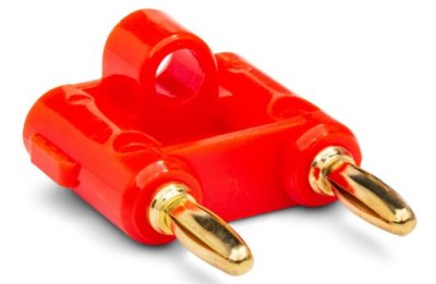 Connector, Dual Banana, Red