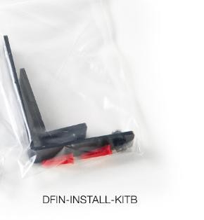 Wall mount for D-Fin antenna, black