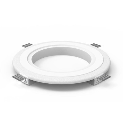 Gypsum flush mount installation ring for CELO6 Rough texture finished gypsum ring
