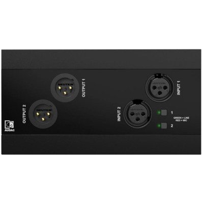 Network in- & output panel - 2 x XLR in- & out + BT (4 x 2 CH) Black version