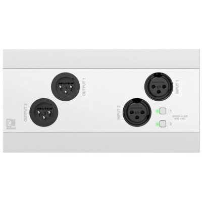 Network in- & output panel - 2 x XLR in- & out + BT (4 x 2 CH) White version