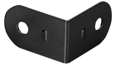Adam Hall Hardware 4040 BLK - L-corner small galvanised, black