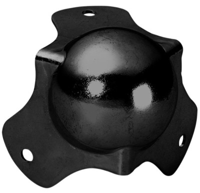 Adam Hall Hardware 4120 BLK - middle ball corner galvanised, black