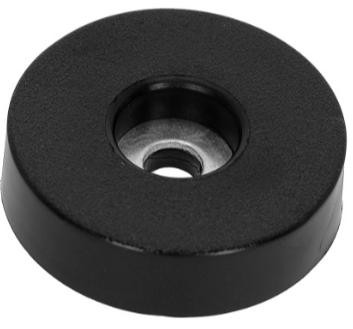 Adam Hall Hardware 4906 S - Rubber foot 38 X 10 mm, black, anti-slip
