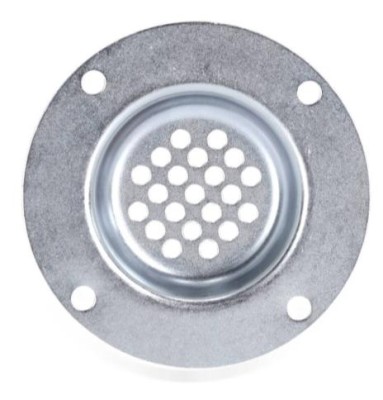 Adam Hall Hardware 4994 - Small ventilation dish, round, steel, galvanised