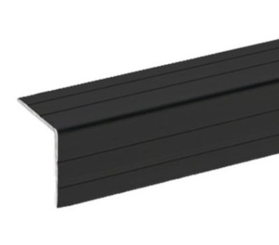 Adam Hall Hardware 6109 BLK - Aluminium angle edge protector 22 x 22mm, black anodised