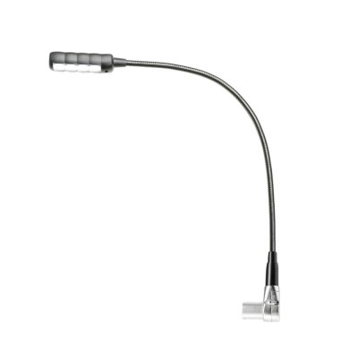 Angled 3-pin XLR Gooseneck Light with 4 COB LEDs and selectable colours
