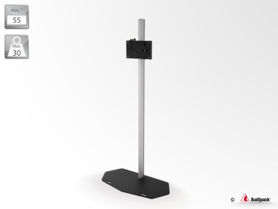 Flat panel floor stand, 1 column, height 1800mm,  max 55", max 30kg