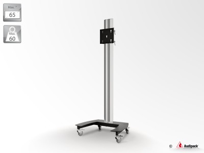Flat panel floor stand on wheels, max, 65 inch & 60kg, 1800 mm