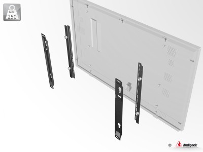 Large flat panel wall mount, W3000xH1290mm, max, 250kg