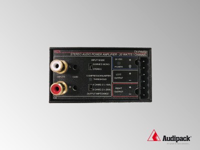 Micro D-class amplifier 2 x 20 Watt at 8 Ohmÿ