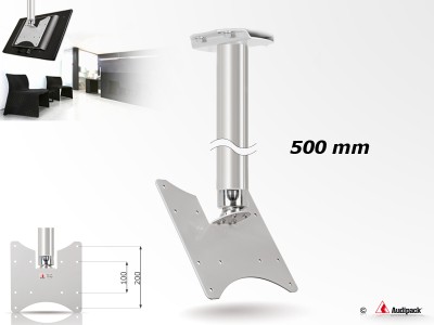 VESA 100/200, ceiling mount, 500 mm, grey, incl, CMP-3
