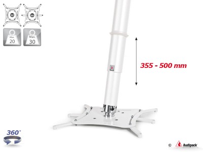 Quatro-Fix XL universal telescopic ceiling mount 355-500mm, white