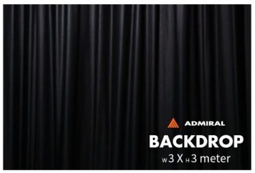 Backdrop 320 g/m² 3m width x 3m height black
