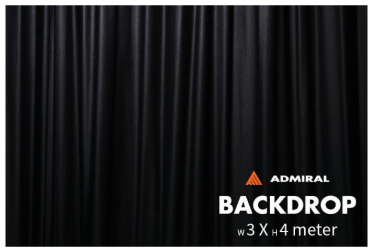 Backdrop 320 g/m² 3m width x 4m height black