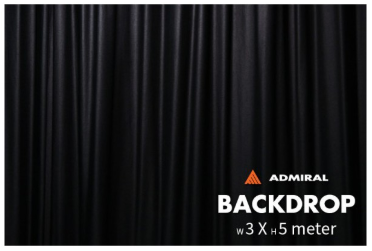 Backdrop 320 g/m² 3m width x 5m height black