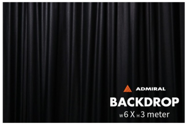Backdrop 320 g/m² 6m width x 3m height black