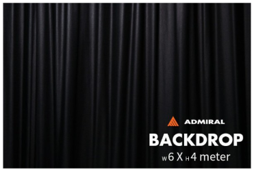 Backdrop 320 g/m² 6m width x 4m height black