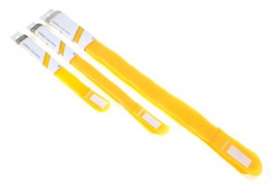 (20) Cable wrap 55cm yellow 5 pieces