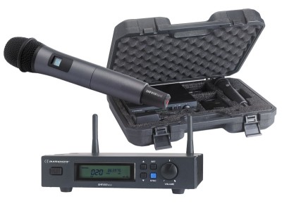 Audiophony PACK-UHF410-Hand Set of UHF True Diversity receiver + handheld mic + case