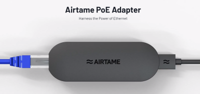 Airtame PoE Adapter, power your Airtame 2 through a PoE connection over USB