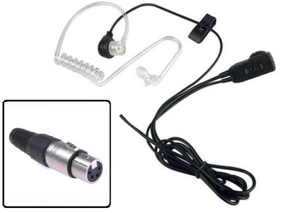 Single-sided in-ear Headset with microphone. 4P XLR