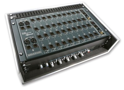 PRESS-BOX, including 1x DA-410 audio mixer/splitter/distributor, 1x DA-240 patch
