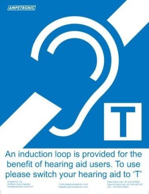 Induction Loop Sign, Large A4