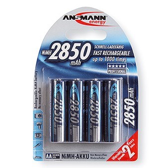 Ansmann rechargeable battery AA 2850 mAh, blister of 4 pieces