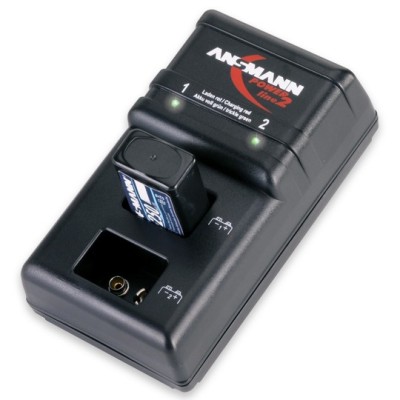 Ansmann rechargeable battery loader for 2*9v