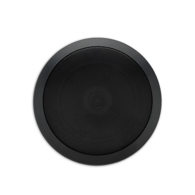 (12) 6.5" two-way ceiling speaker 8 ohms / 60 watts, black, with removable logo