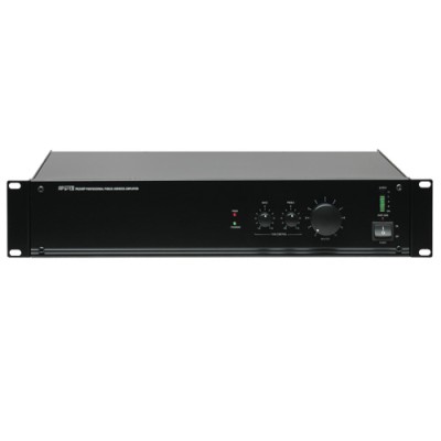 Power amplifier 240 watts @ 100 volt with program and priority input, 24V priori