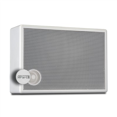 (12) On-wall speaker with built-in volume control, 100 volt / 6 watts, white