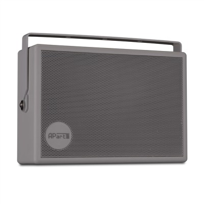 (12) On-wall speaker with back plate and U-bracket, 100 volt / 6 watts, grey