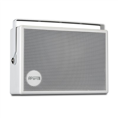 (12) On-wall speaker with back plate and U-bracket, 100 volt / 6 watts, white