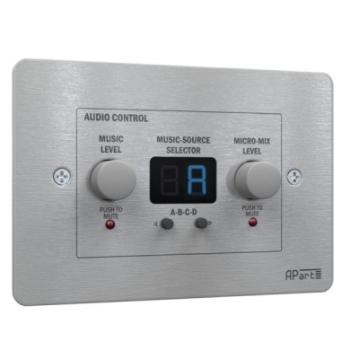 (12) Digital wall control panel for use with ZONE4 for music volume adjustment,