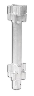 Stage leg top fixture for guardrail installation (single pack)