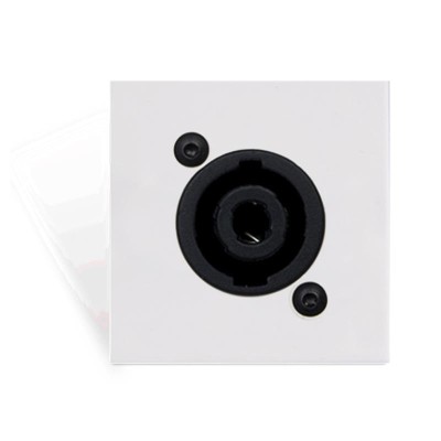 Connection plate D-size speaker 45 X 45 mm - solderless White version