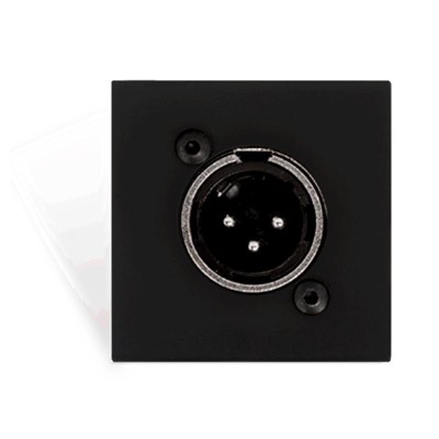 Audac CP45XLMS/B - Connection plate XLR male 45 X 45 mm - solderless Black