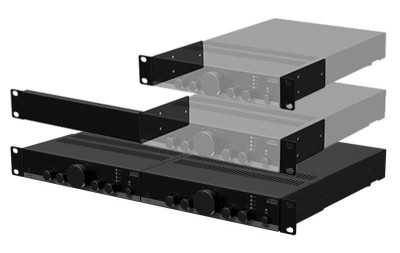 Audac Mbs310 - Rack mounting set for half rackspace 1u enclosures