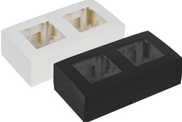 Surface mount box double 45 x 45 mm White version