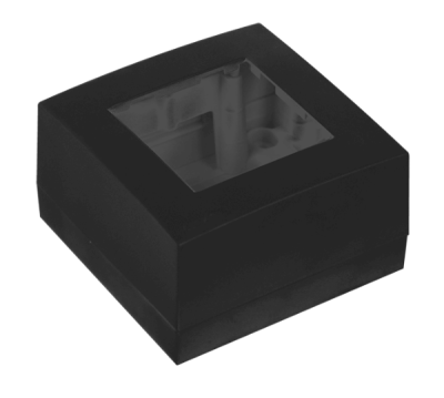 Surface mount box single 45 x 45 mm Black version