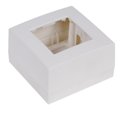 Surface mount box single 45 x 45 mm White version