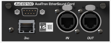 Ethersound 64 In + 64 Out card  on 2xEtherCon + 2xRJ45 + RS232